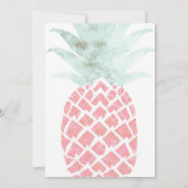 Pineapple Aloha Summer Tropical Fruit Baby Shower Invitation (Back)