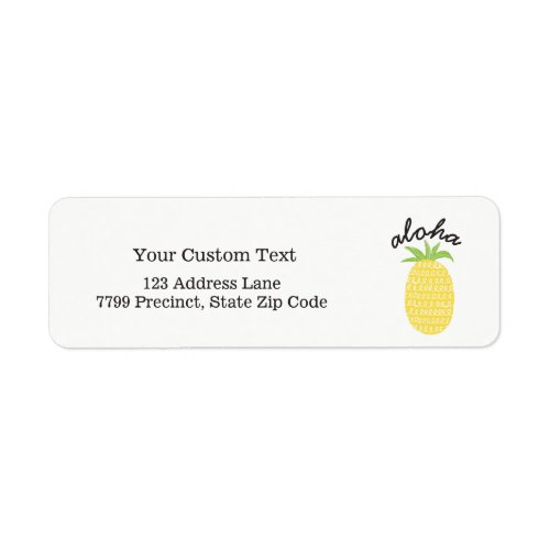Pineapple Aloha Wedding or General Business Label
