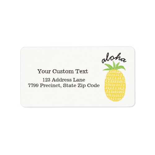 Pineapple Aloha Wedding or General Business Label
