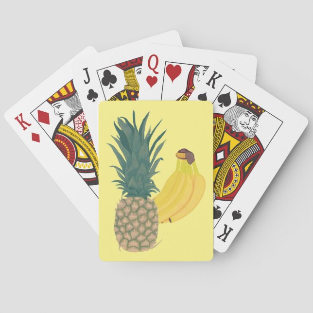 Pineapple and Bananas Playing Cards (Back)