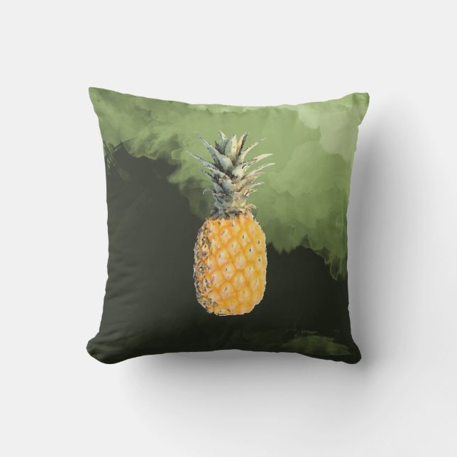 pineapple and bananas throw pillow (Front)