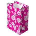 Pineapple and Daisy pink white gift bag