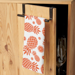 Pineapple and daisy tropical patterned kitchen towel