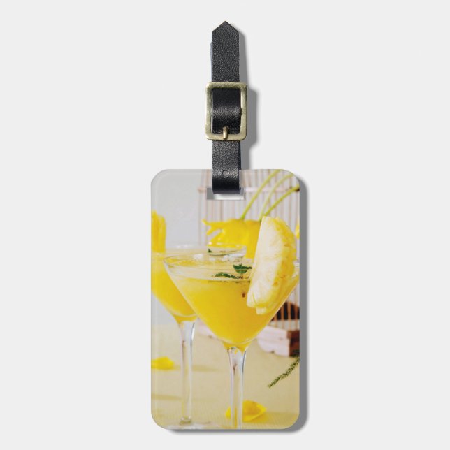 Pineapple and ginger Fresca cocktail Luggage Tag (Front Vertical)