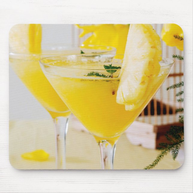 Pineapple and ginger Fresca cocktail Mouse Pad (Front)