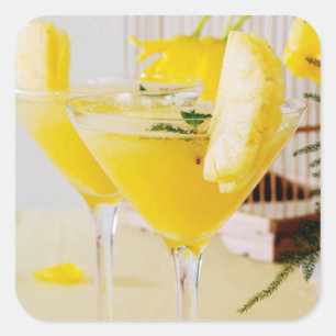 Pineapple and ginger Fresca cocktail Square Sticker