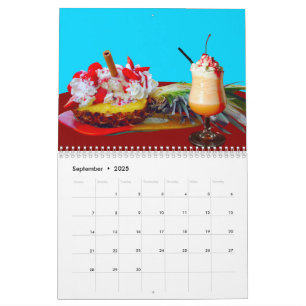 Pineapple and ice cream with a fruit smoothie  calendar