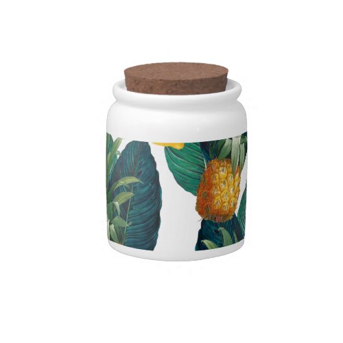 pineapple and lemon white candy jar