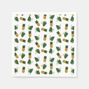Pineapple And Palm Leaves Napkins