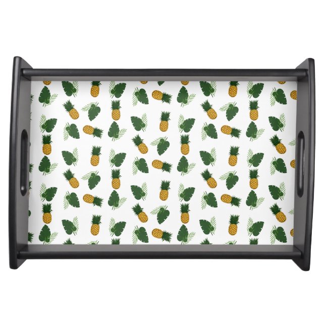 Pineapple And Palm Leaves Serving Tray (Front)