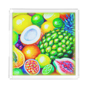 Pineapple and Tropical Fruits. Buy Now Acrylic Tray