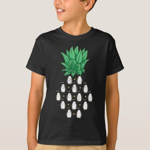 Pineapple Antarctica Animal Lover Gift Idea Pengui T_Shirt