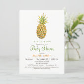 Pineapple Baby Shower Invitation (Standing Front)