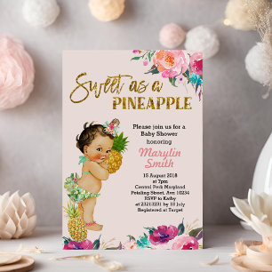 Pineapple Baby Shower Invitation Tropical