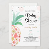 Pineapple Baby shower invitation Tropical Bridal (Front/Back)