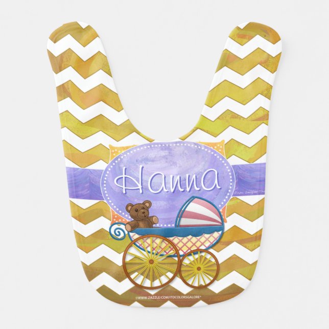 Pineapple Baby Stuff Baby Bib (Front)
