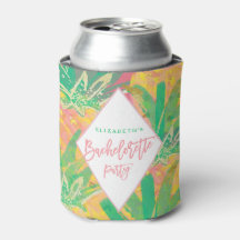Bachelorette Can Cooler Custom Striped Can Cooler Custom Retro Can Cooler Retro Striped Can Cooler Custom Bachelorette Favor Can Cooler