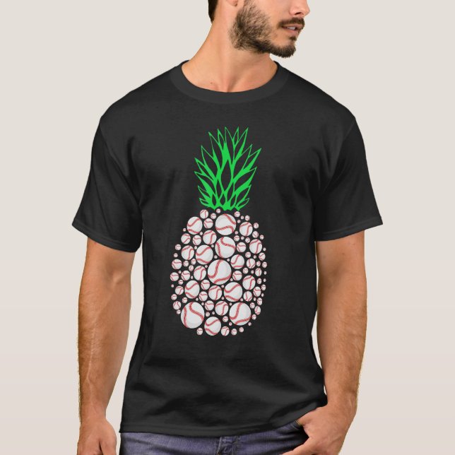 Pineapple Baseball Shirt Summer Hawaii Beach (Front)