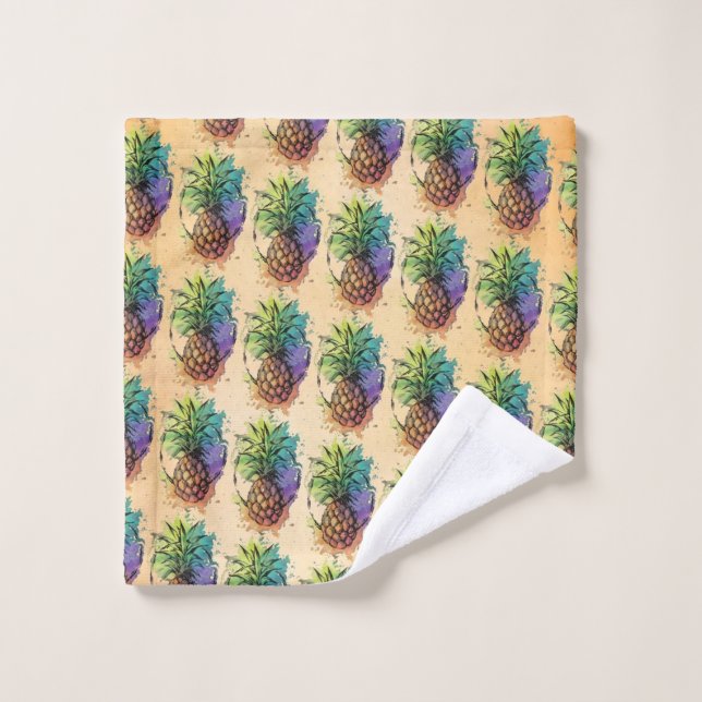 Pineapple Bath Towel Set (Wash Cloth)