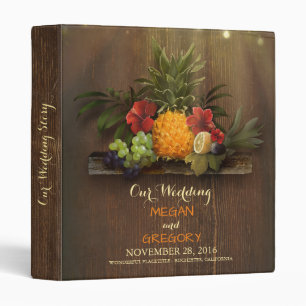 Pineapple Beach String Lights Tropical Fruits Binder