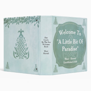 Pineapple Beach Vacation Rental Welcome 3 Ring Binder