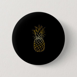 Pineapple Beach Vacation Tropical Fruit Gift Button