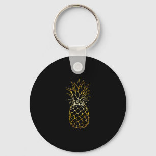 Pineapple Beach Vacation Tropical Fruit Gift Keychain