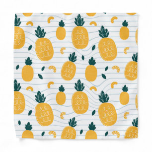 Pineapple Beauty: Hand Drawn Pattern Bandana