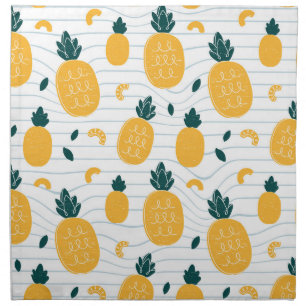 Pineapple Beauty: Hand Drawn Pattern Cloth Napkin