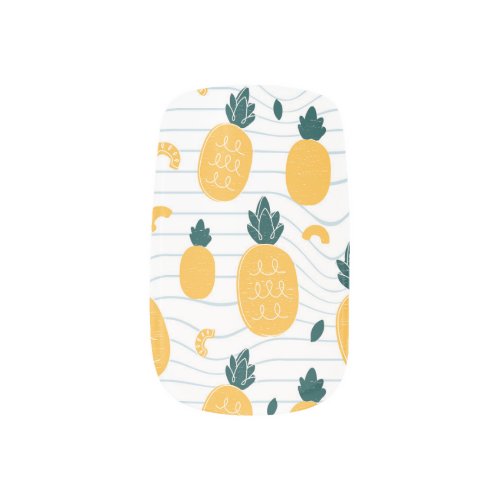 Pineapple Beauty Hand Drawn Pattern Minx Nail Art