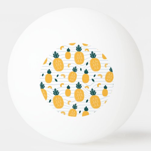 Pineapple Beauty Hand Drawn Pattern Ping Pong Ball