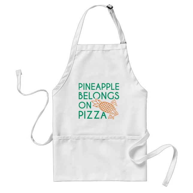 Pineapple Belongs On Pizza Adult Apron (Front)