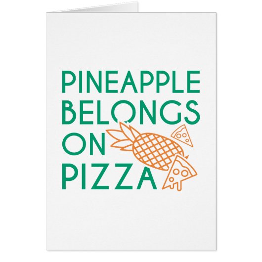 Pineapple Belongs On Pizza Cards (Front)