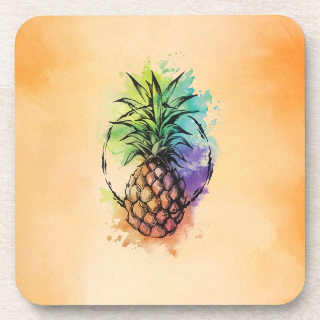 Pineapple Beverage Coaster (Front)