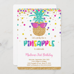 Pineapple Birthday Invitation