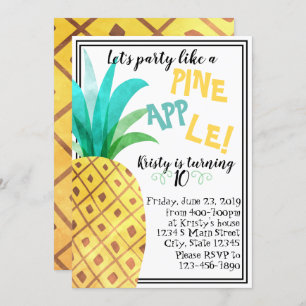 Pineapple Birthday Invitation