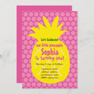 pineapple birthday invitation