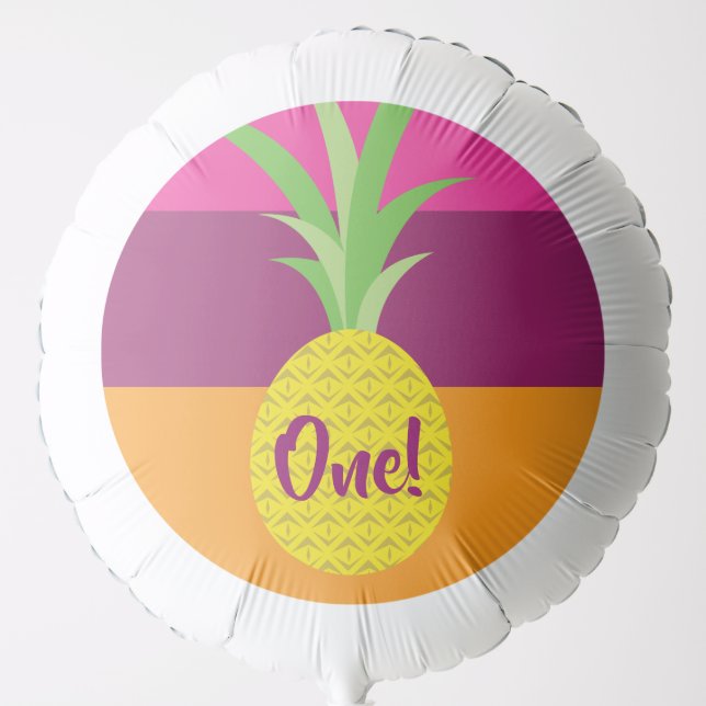 Pineapple Birthday Party Balloon (Front)