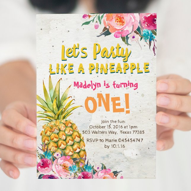 Pineapple Birthday Party Invitation (Creator Uploaded)