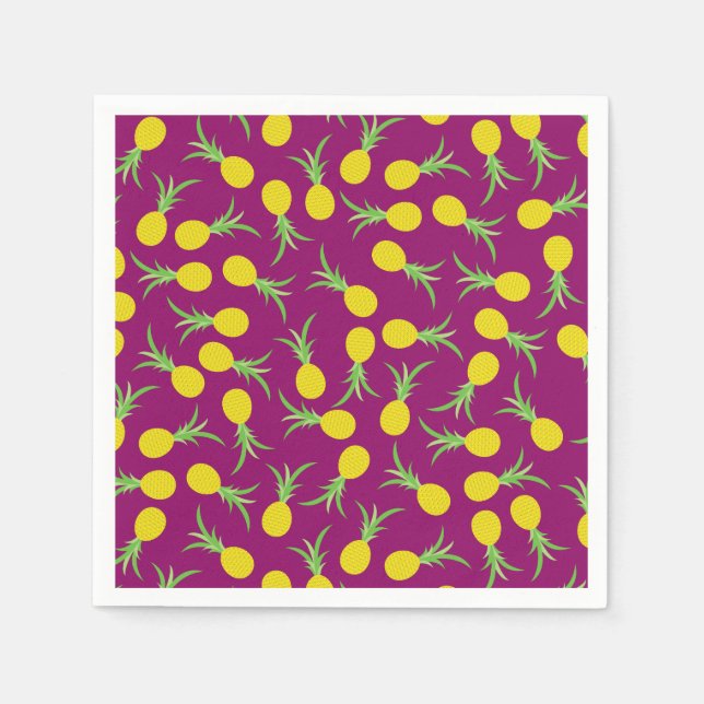Pineapple Birthday Party Napkins (Front)