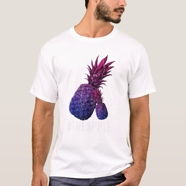 Pineapple Bisexual Pride T-Shirt (Front)