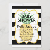 Pineapple Black and White Baby Shower Invitation (Front)