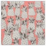 pineapple blush coral fabric
