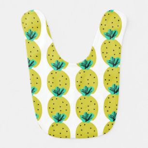 Pineapple Bold Geometric Foodie Vegan Baby Bib