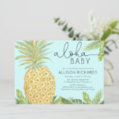 Pineapple boy or gender neutral baby shower invitation (Standing Front)