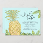 Pineapple boy or gender neutral baby shower invitation (Front/Back)