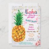 Pineapple bridal shower invitation Summer tropical (Front)