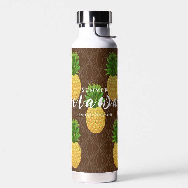 Pineapple Brown  Water Bottle (Left)