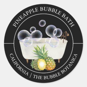 Pineapple Bubble Bath label