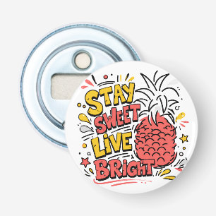 Pineapple Button Bottle Opener Tropical Fun Bar